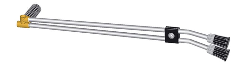 Lance double avec buse basse pression, L=600 mm