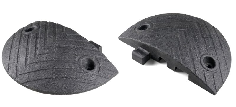 Ralentisseur recyclé          Caoutchouc PVC, avec